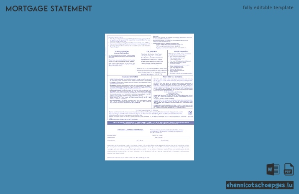 Hypothekenabrechnung der Abu Dhabi Bank Alfalah in den VAE, Word- und PDF-Format, 3 Seiten, Beispielvorschau